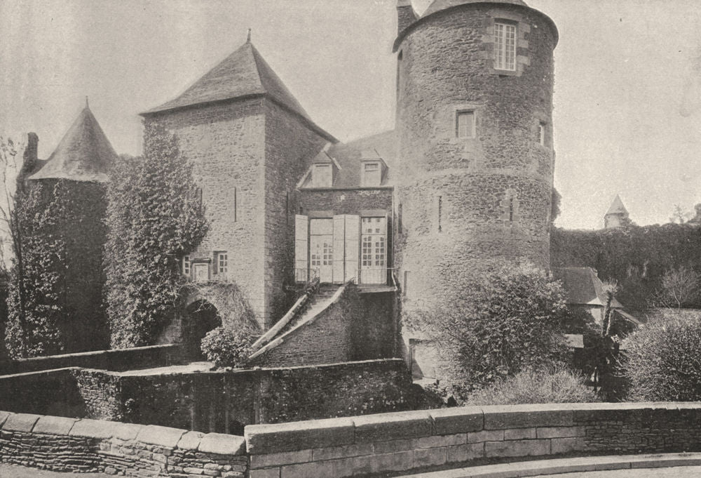 ILLE- ET- VILAINE. Fougères. Entrée du Chateau 1895 old antique print picture